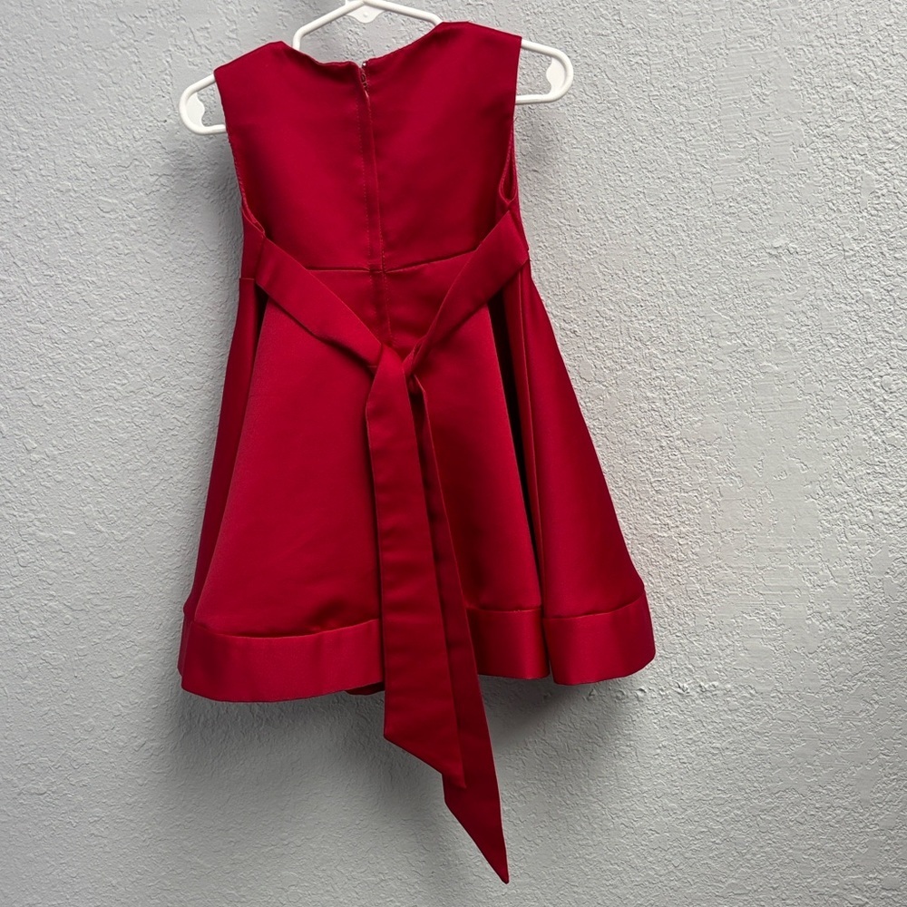 2T Princess Faith satin Christmas dress with Crystal neck, Classic Sash, EUC. - Picture 9 of 10